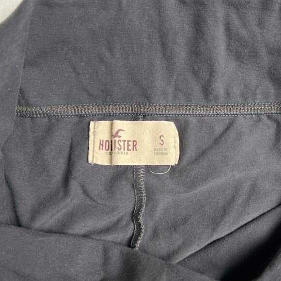 Vintage Hollister Fold Over RARE Embroidered Leggings Gray Small Preppy 90's - Picture 6 of 7
